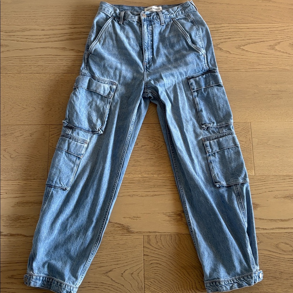 Aritzia Light Blue Cargo Jeans